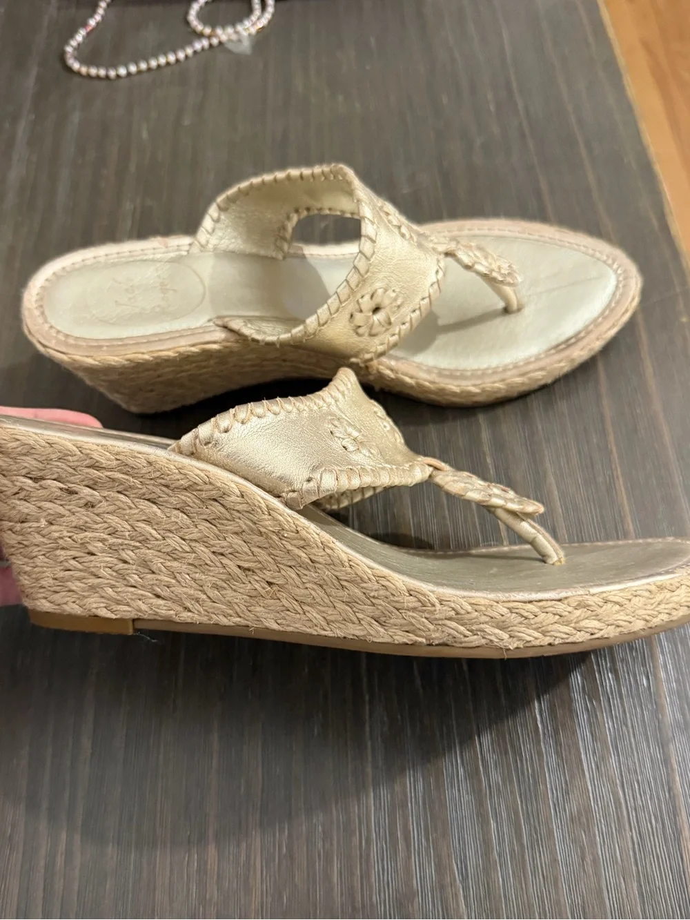 Jack Rodgers Metallic Gold Wedge